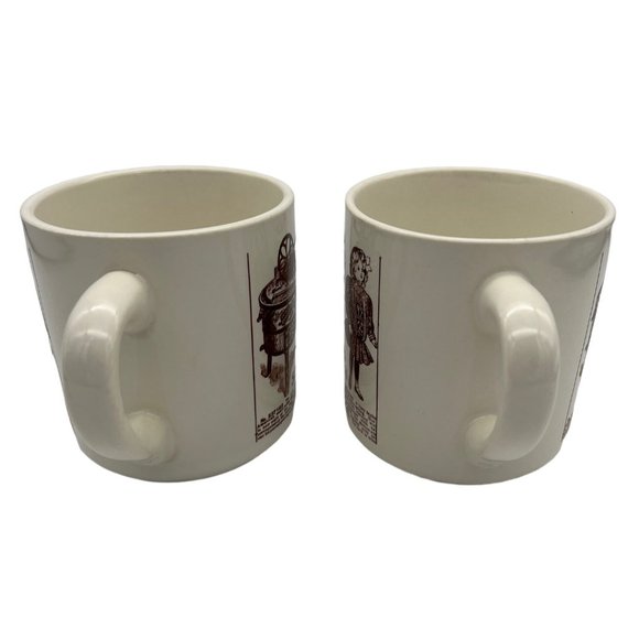Pair Sears Roebuck & Co Catalog 1906 Coffee Mugs USA 3.5" Tall Retro Ceramic - Picture 8 of 8